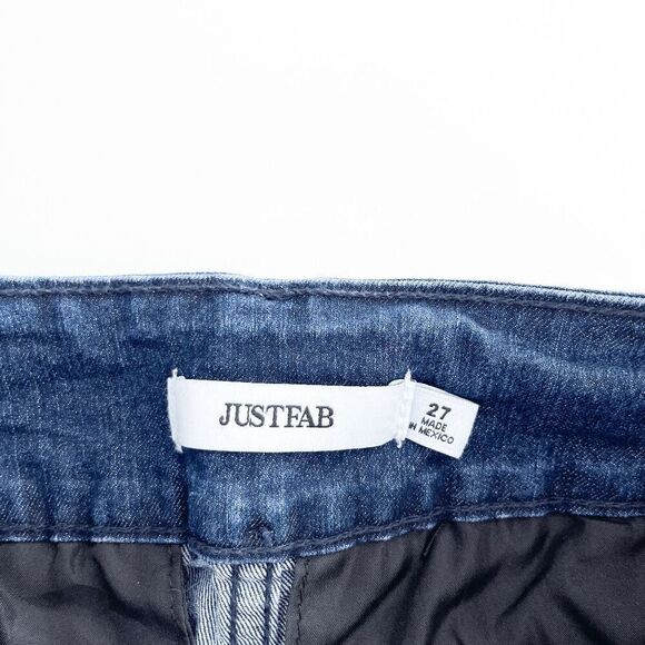 JustFab Womens Classic Denim High Rise Skinny Jeans Stretch Blue Size 27 - Picture 4 of 9